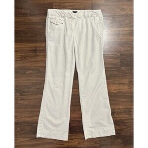 J. Crew Low Fit Chino Pants Women's 8 Khaki Bootcut Front Flap Pocket